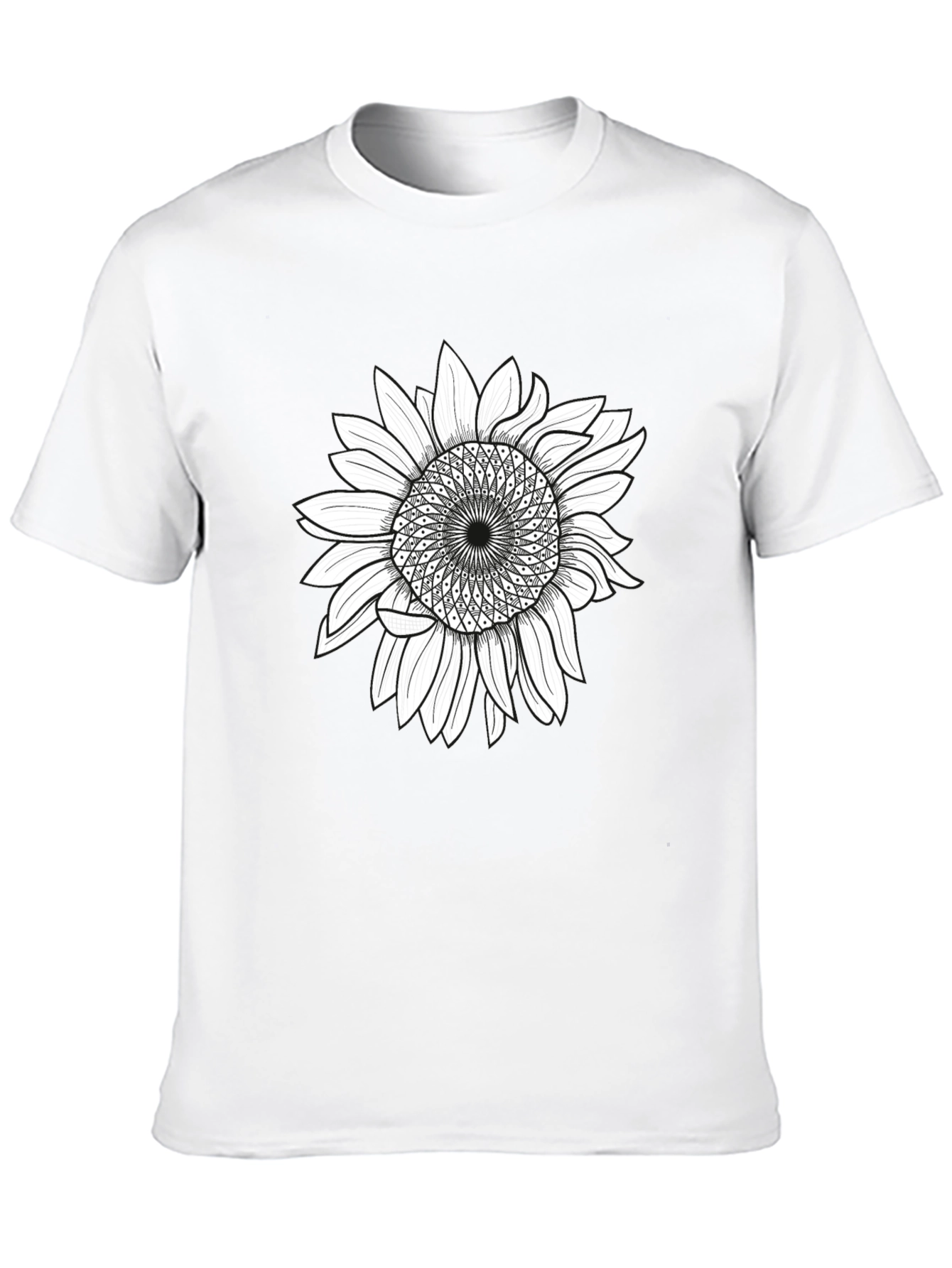 Sunflower Graphic Print T-Shirt - Black