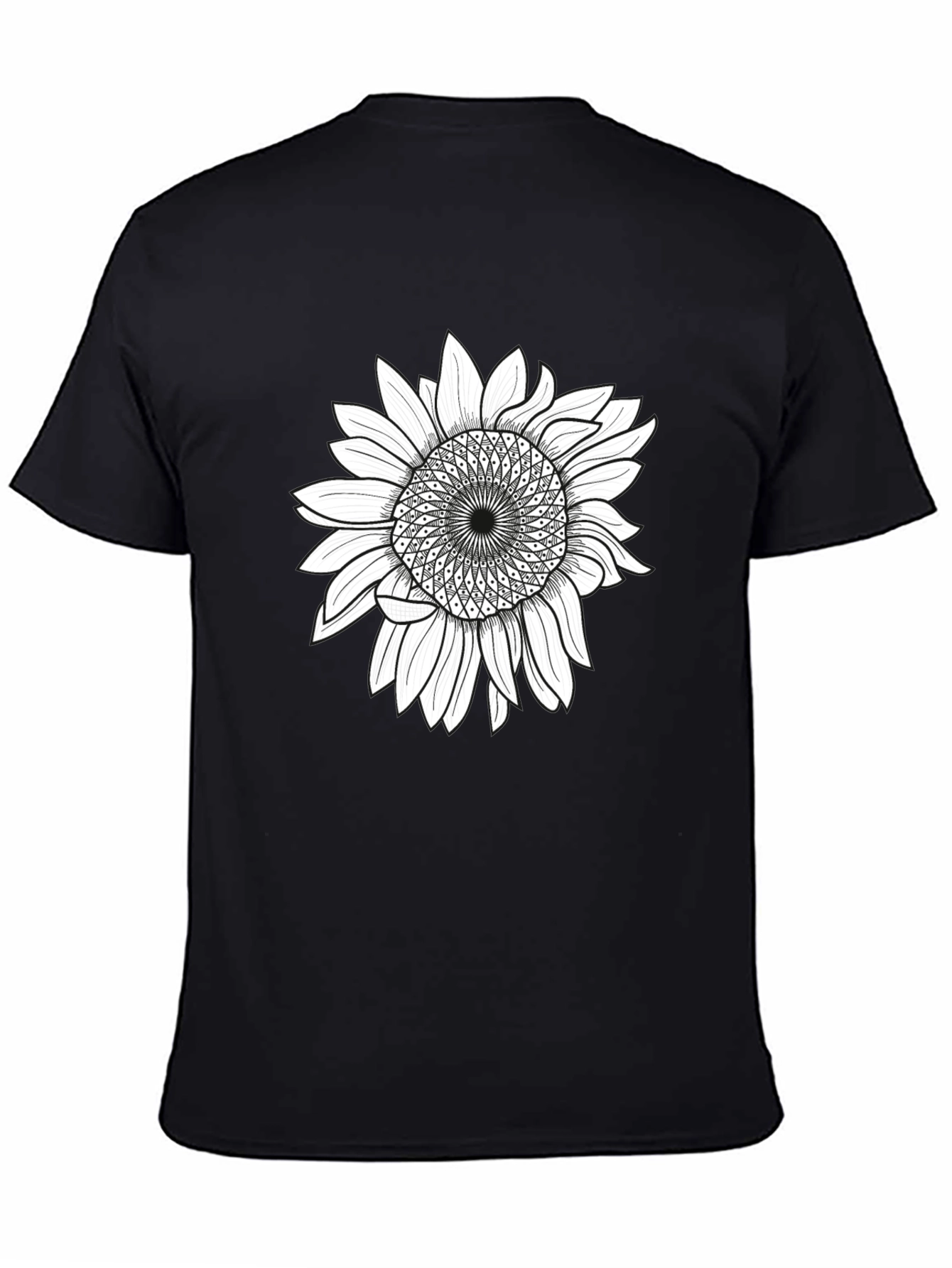 Sunflower Graphic Print T-Shirt - Black