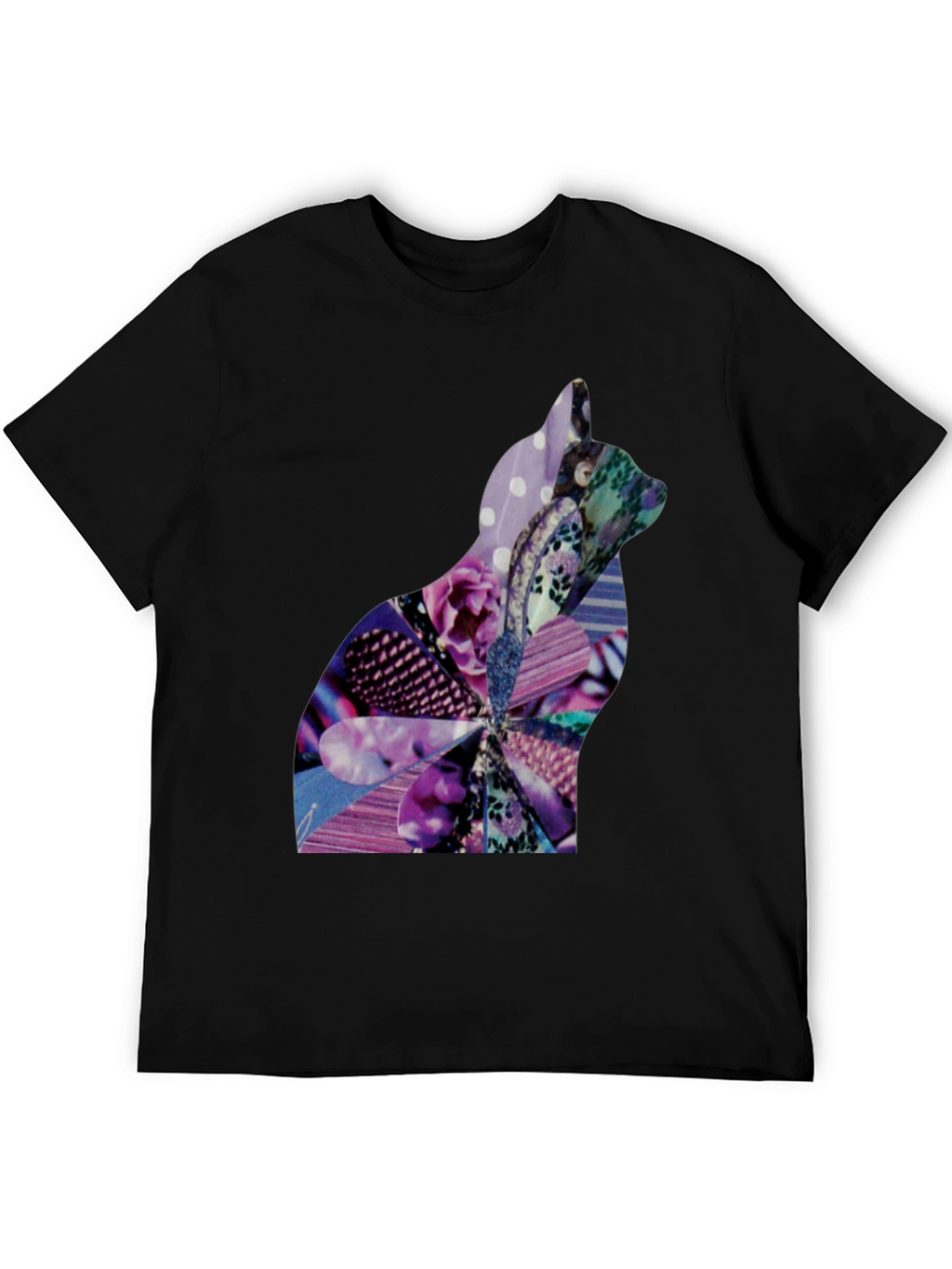 Abstract Cat Silhouette Graphic Tee