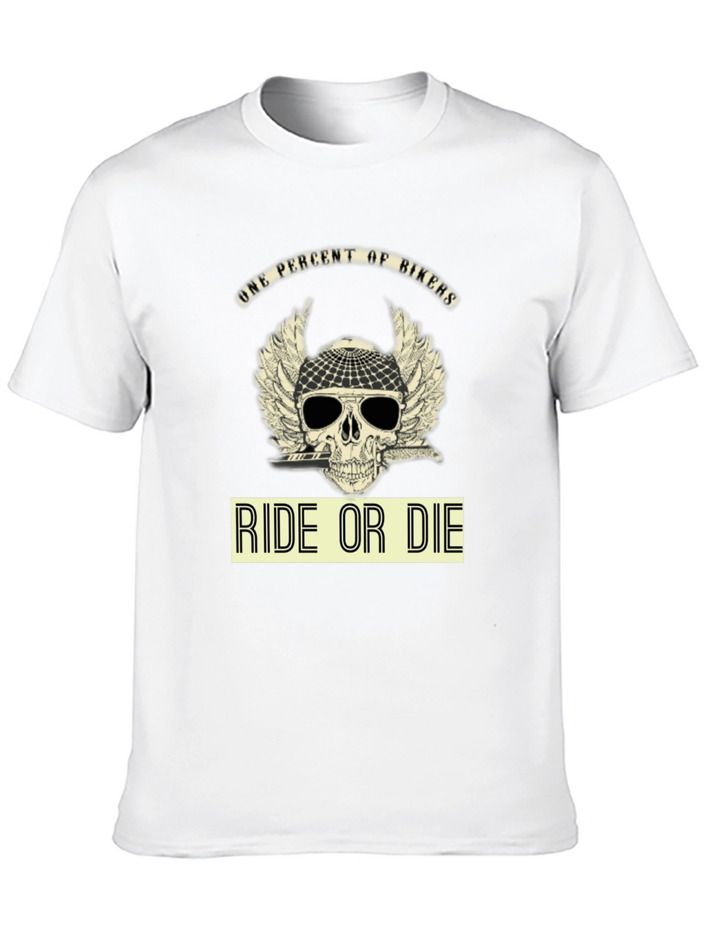 Ride or Die Biker T-Shirt - Skull Design