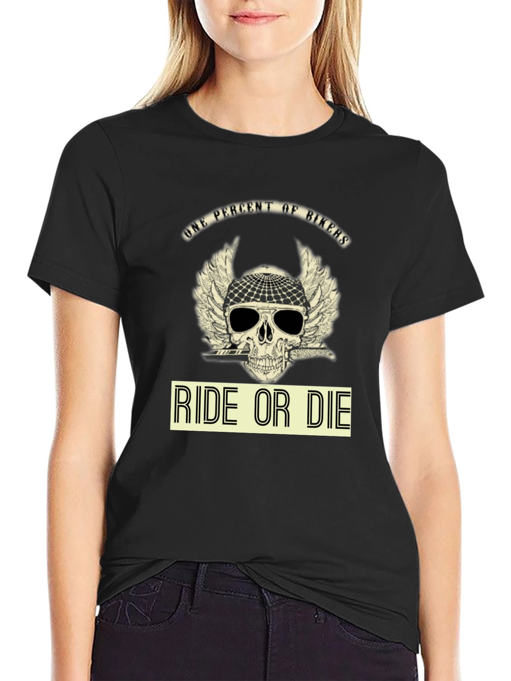 Ride or Die Biker T-Shirt - Skull Design