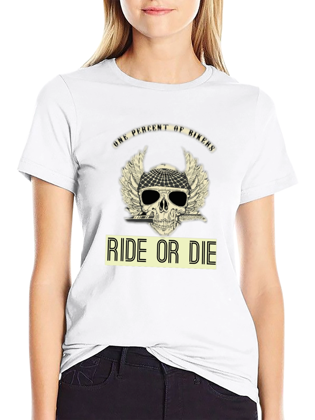 Ride or Die Biker T-Shirt - Skull Design