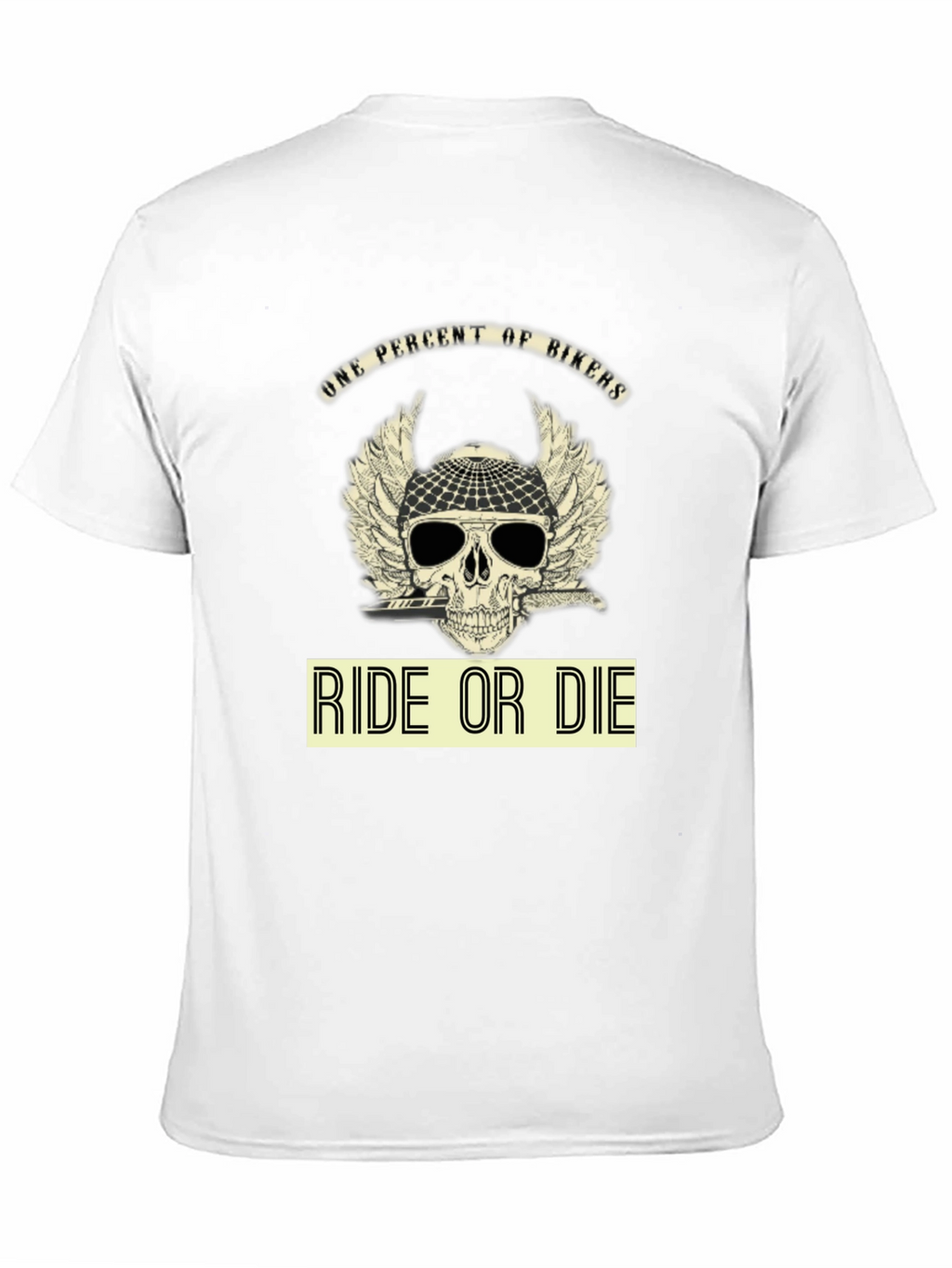 Ride or Die Biker T-Shirt - Skull Design