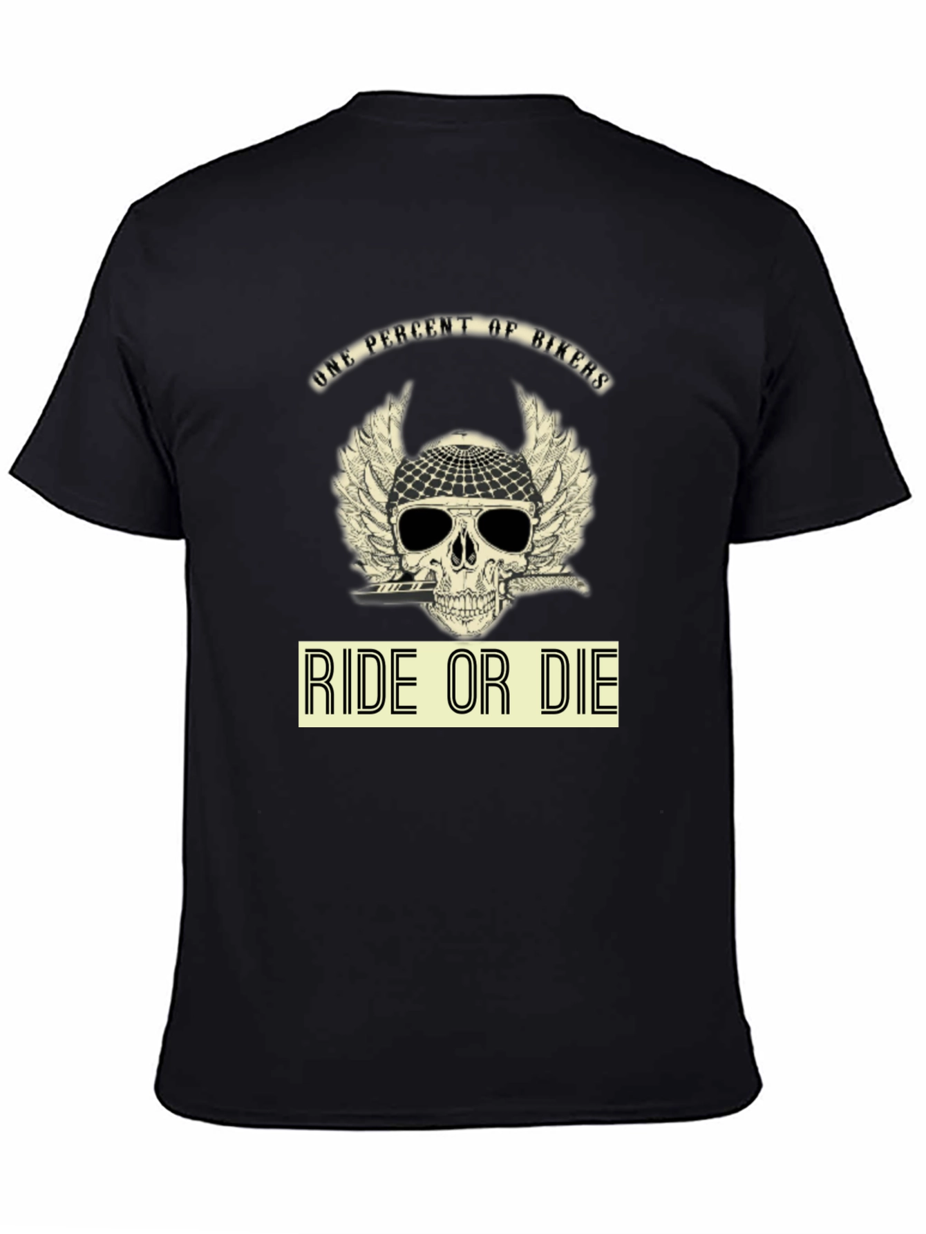 Ride or Die Biker T-Shirt - Skull Design