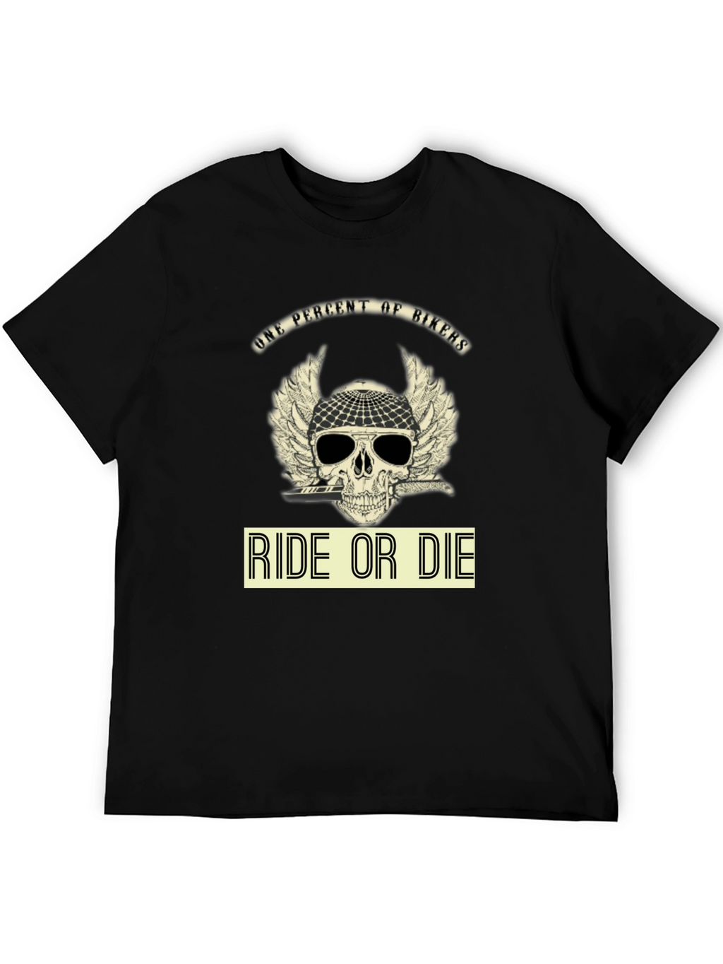 Ride or Die Biker T-Shirt - Skull Design