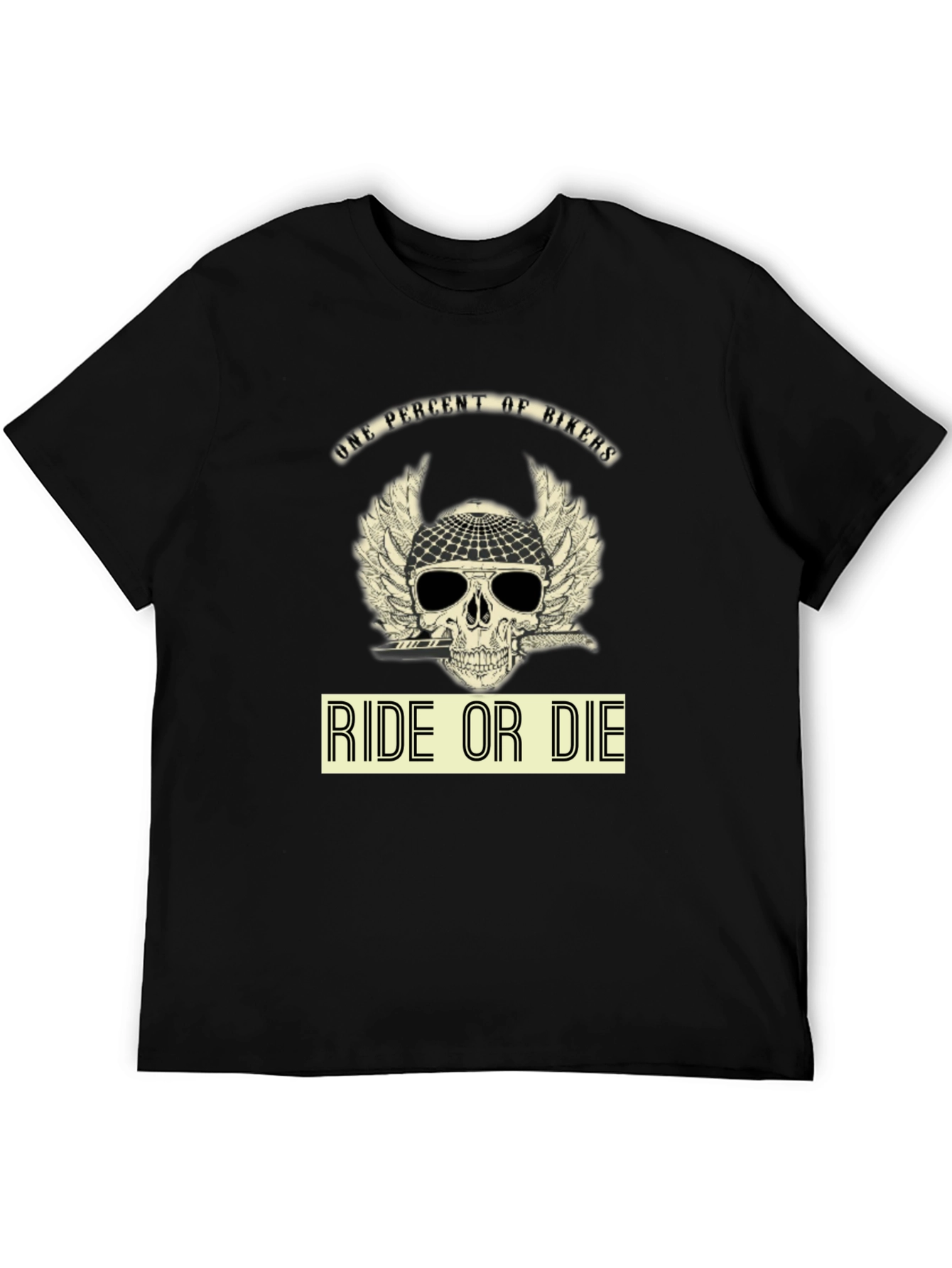 Ride or Die Biker T-Shirt - Skull Design
