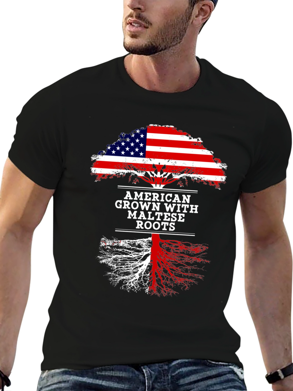 American Grown with Maltese Roots T-Shirt
