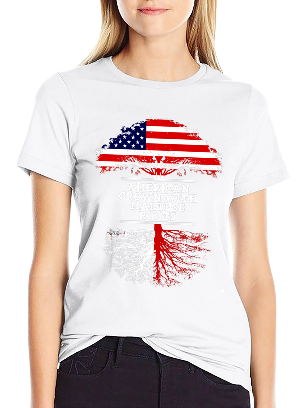 American Grown with Maltese Roots T-Shirt