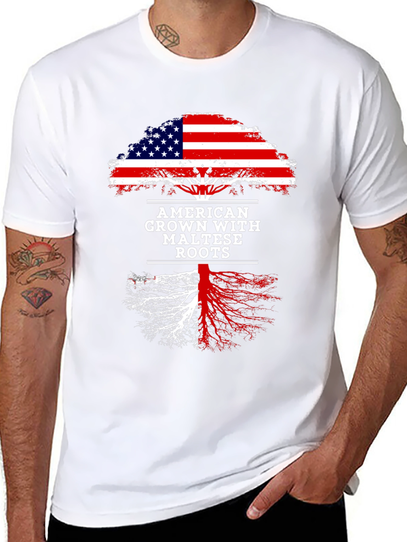 American Grown with Maltese Roots T-Shirt