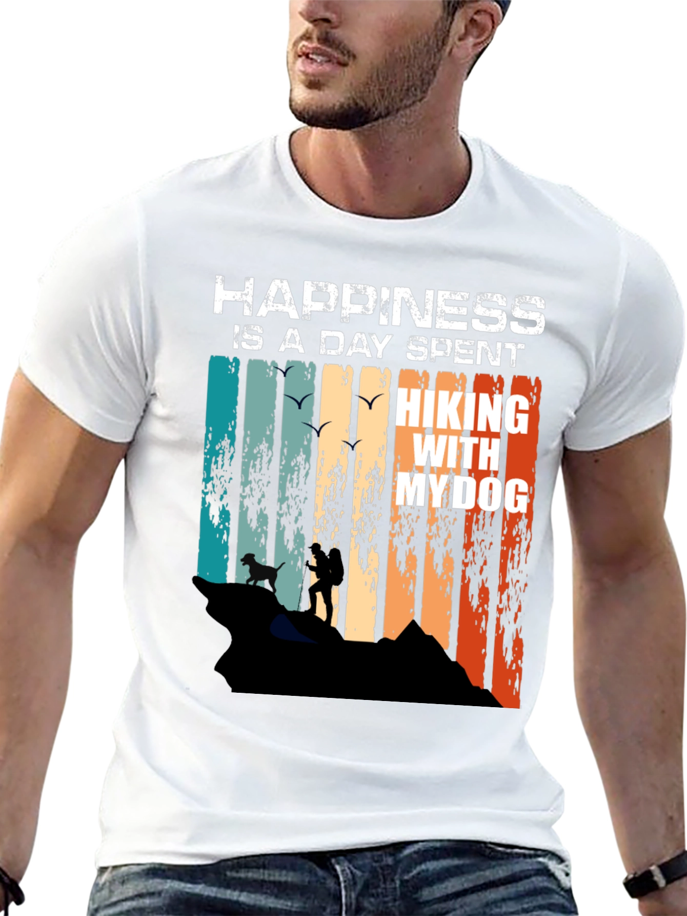 Happiness Hiking with My Dog T-Shirt