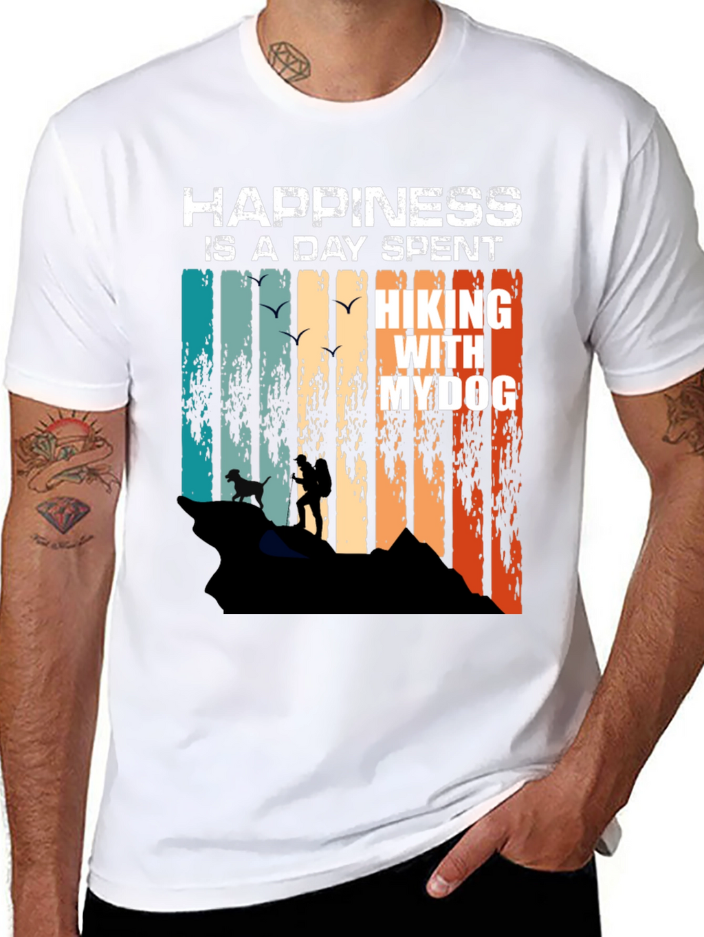 Happiness Hiking with My Dog T-Shirt