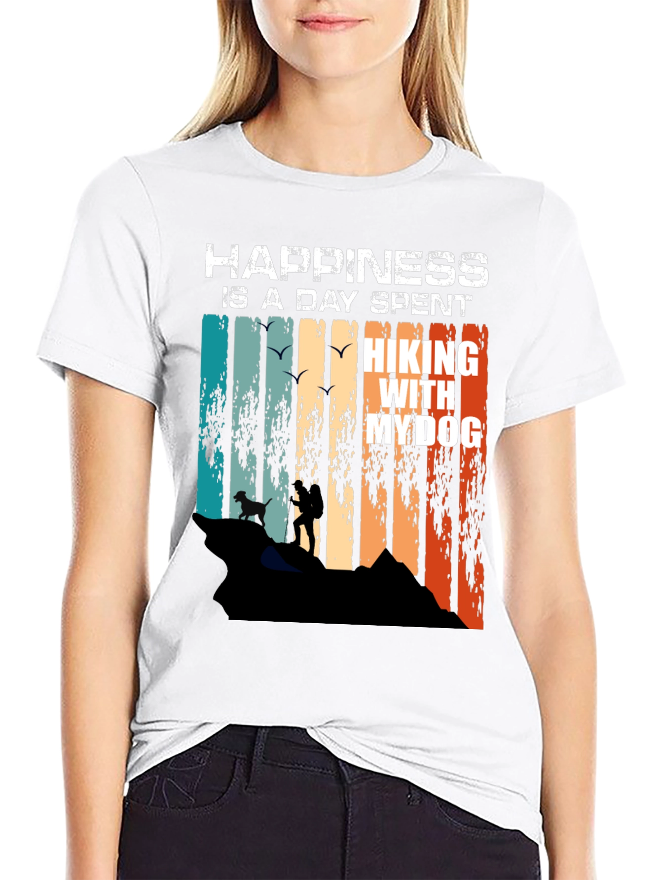 Happiness Hiking with My Dog T-Shirt