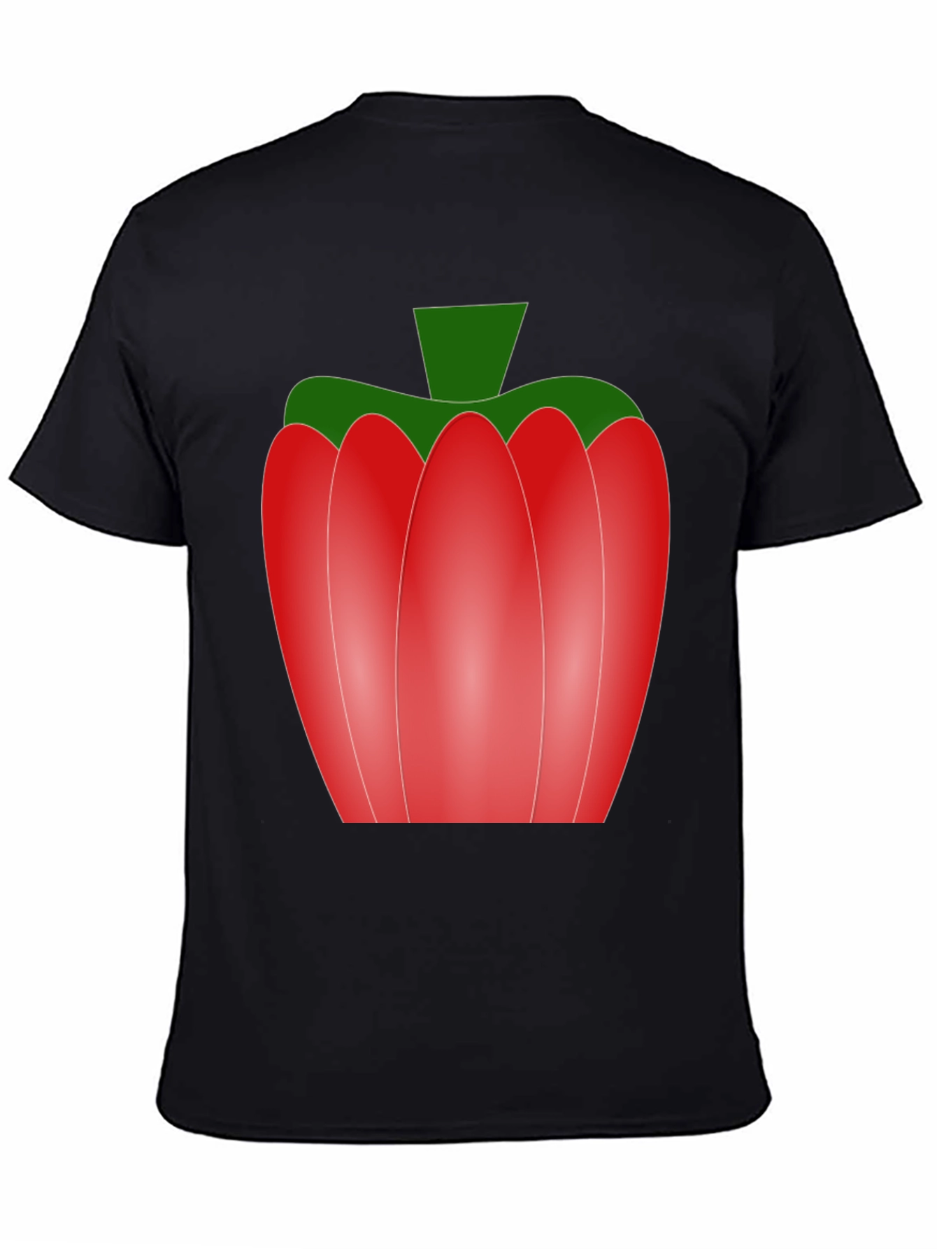 Red Pepper Graphic Tee - Unisex Black T-Shirt