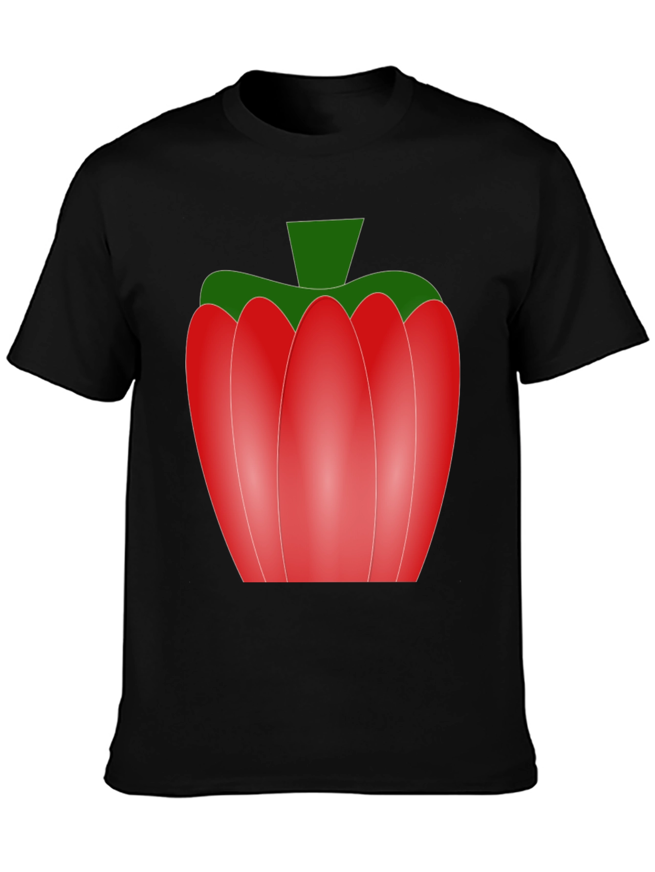 Red Pepper Graphic Tee - Unisex Black T-Shirt