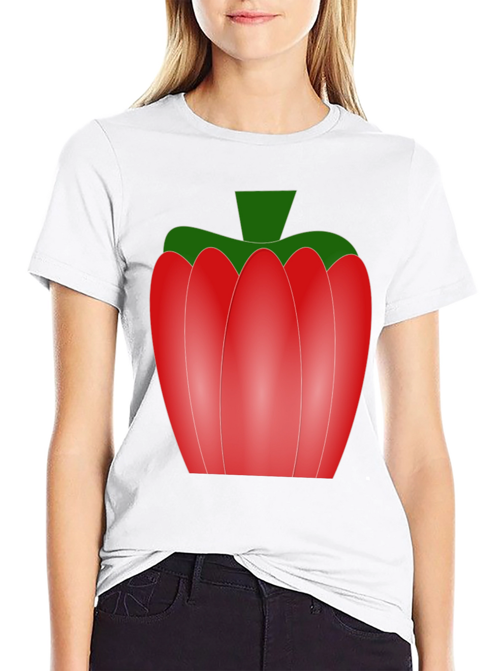Red Pepper Graphic Tee - Unisex Black T-Shirt