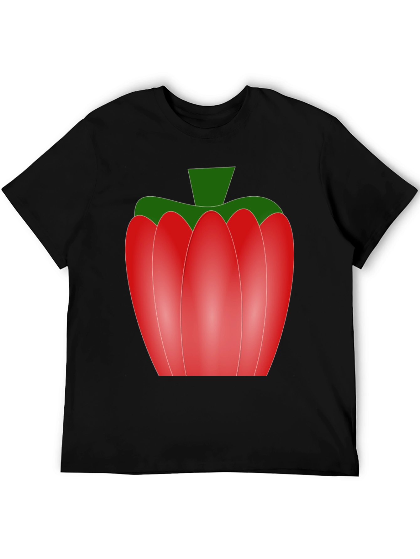 Red Pepper Graphic Tee - Unisex Black T-Shirt