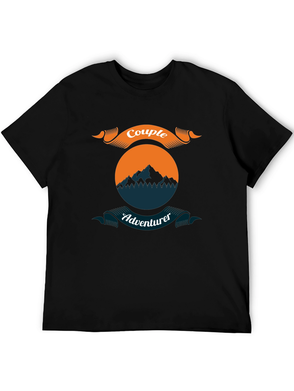 Couple Adventurer Graphic Tee - Black Casual Shirt