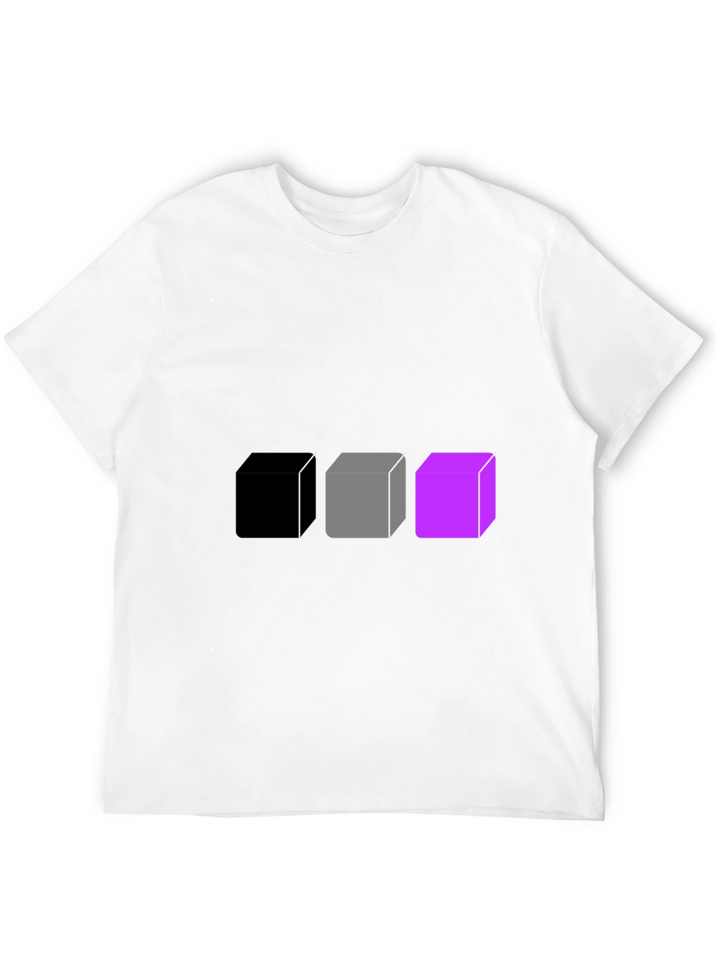 Geometric Cube Graphic Tee - Black