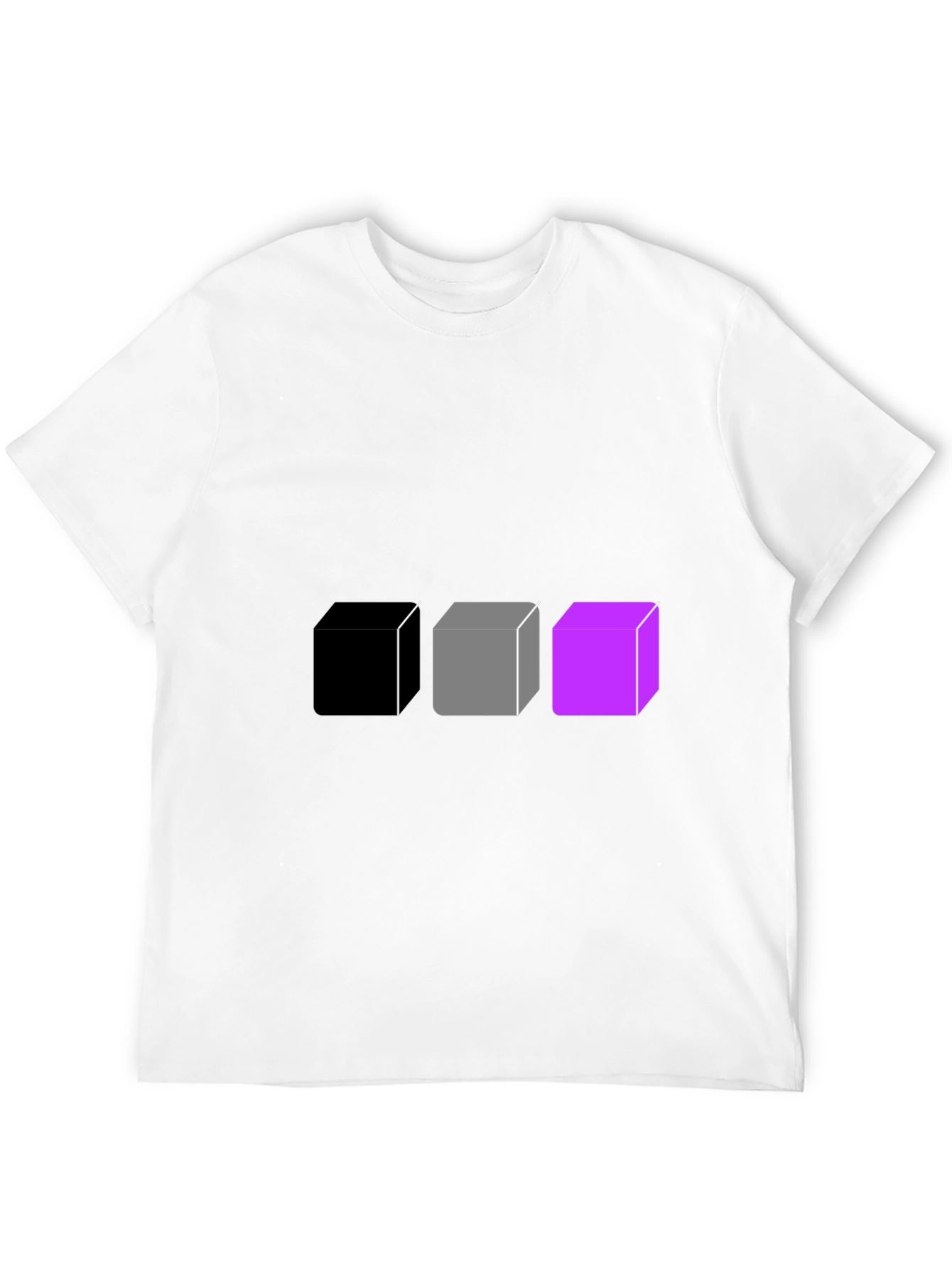 Geometric Cube Graphic Tee - Black