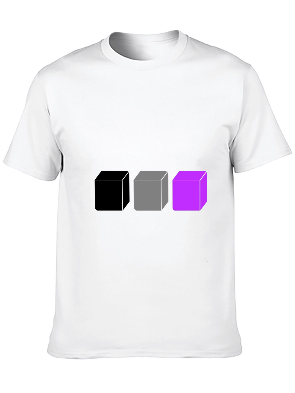 Geometric Cube Graphic Tee - Black