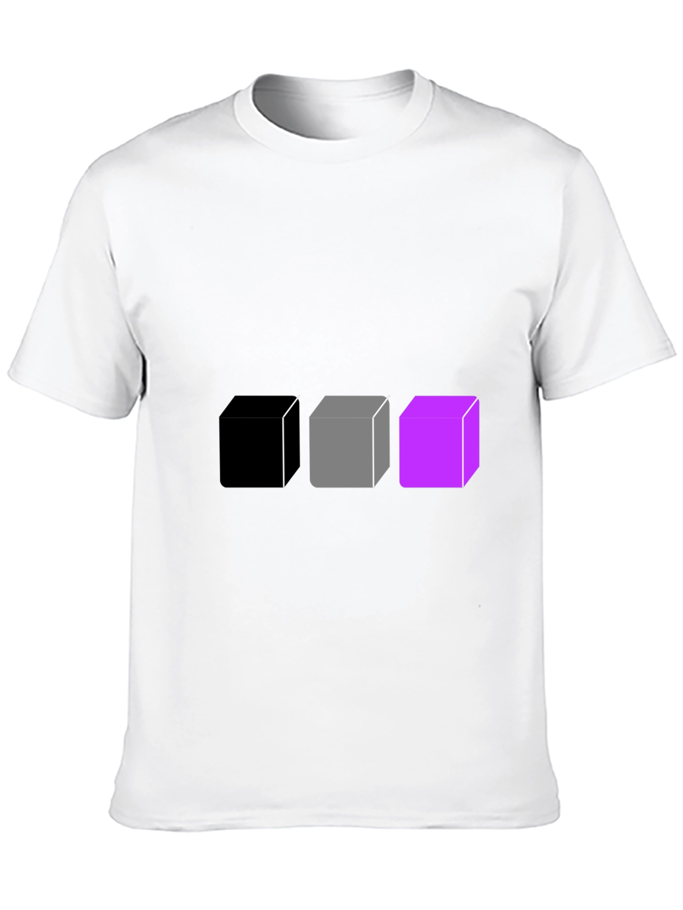 Geometric Cube Graphic Tee - Black