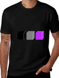 Geometric Cube Graphic Tee - Black