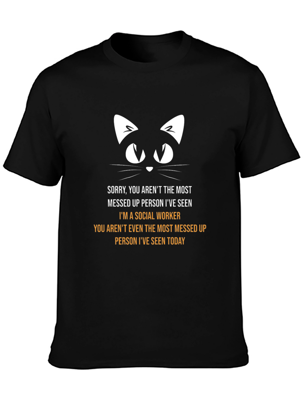 Social Worker Cat Graphic T-Shirt