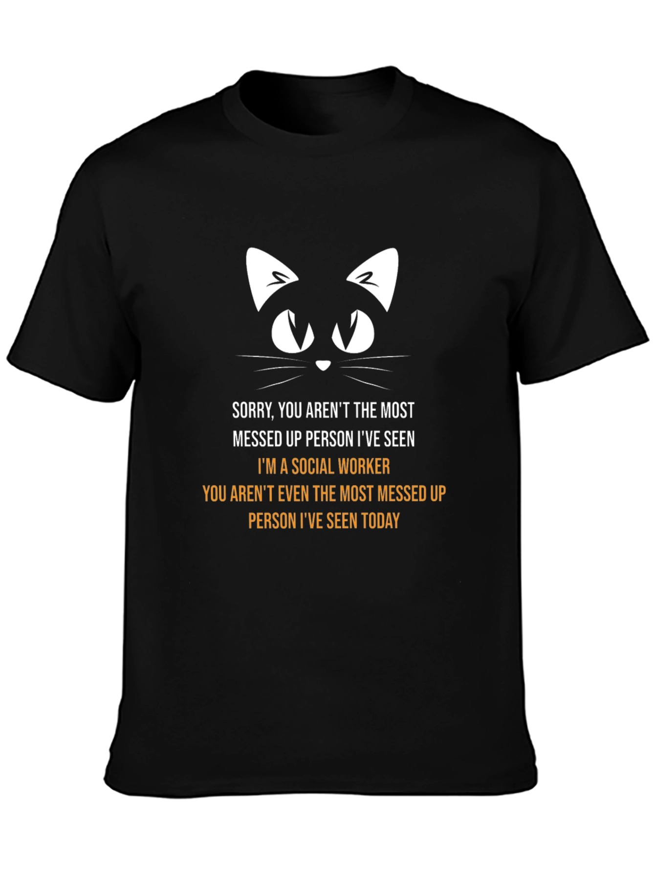 Social Worker Cat Graphic T-Shirt