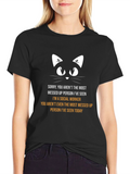 Social Worker Cat Graphic T-Shirt