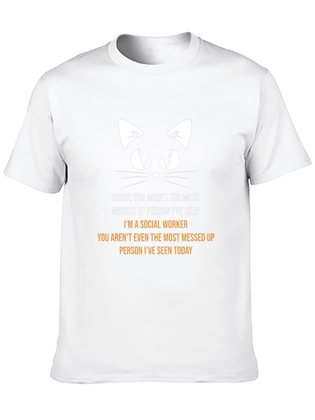 Social Worker Cat Graphic T-Shirt