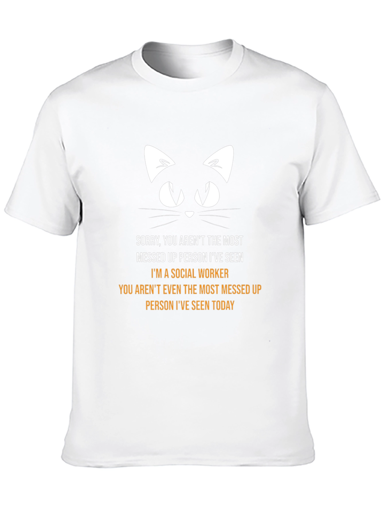 Social Worker Cat Graphic T-Shirt