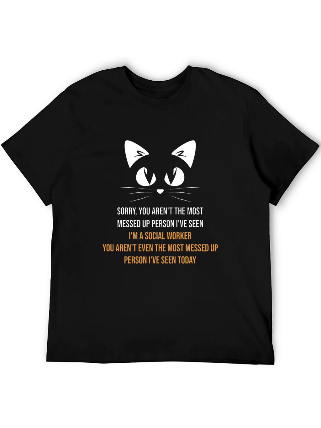 Social Worker Cat Graphic T-Shirt