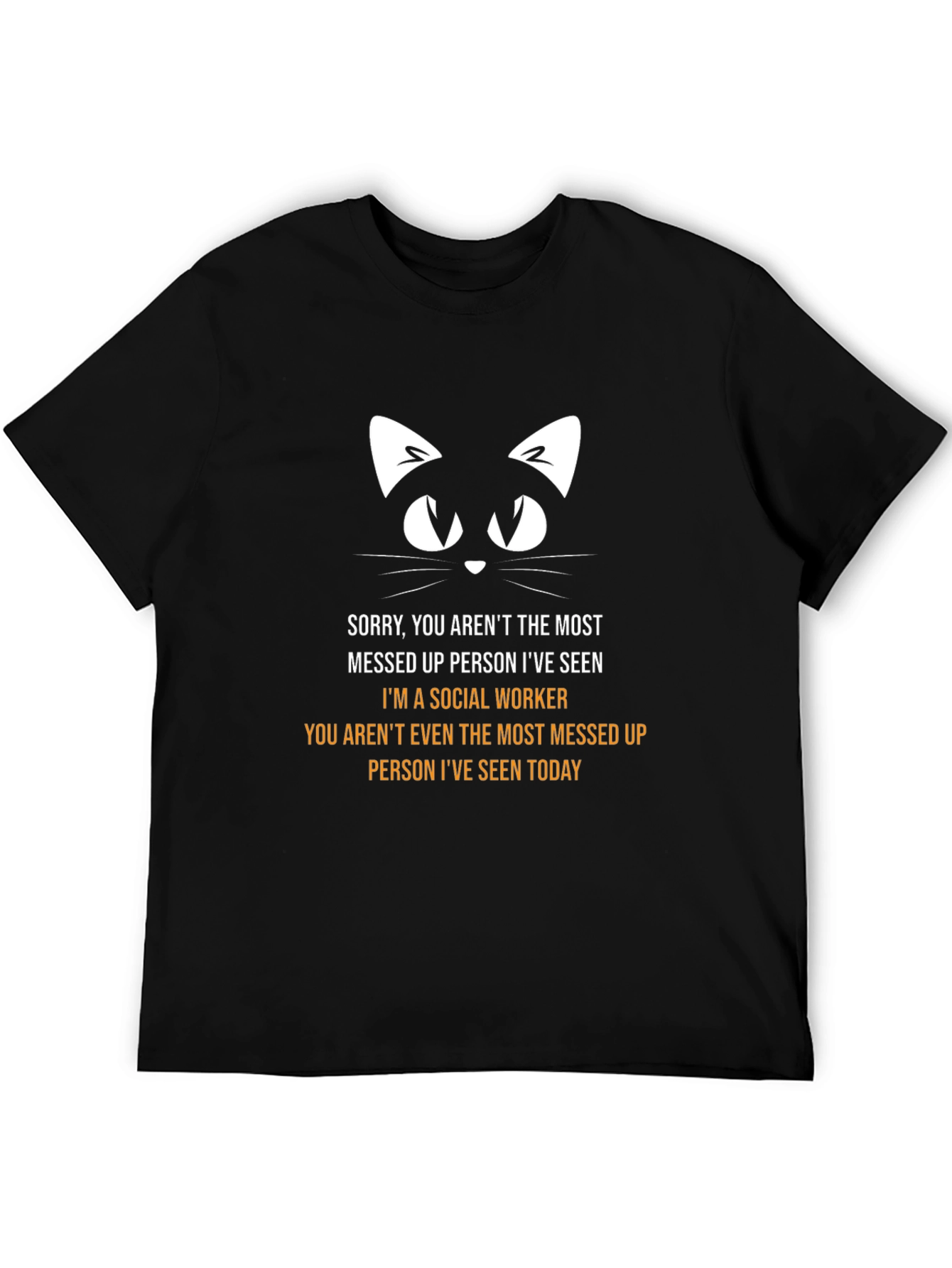 Social Worker Cat Graphic T-Shirt