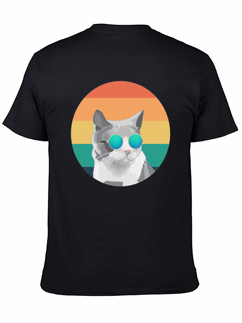 Cool Cat Graphic Tee - Retro Style