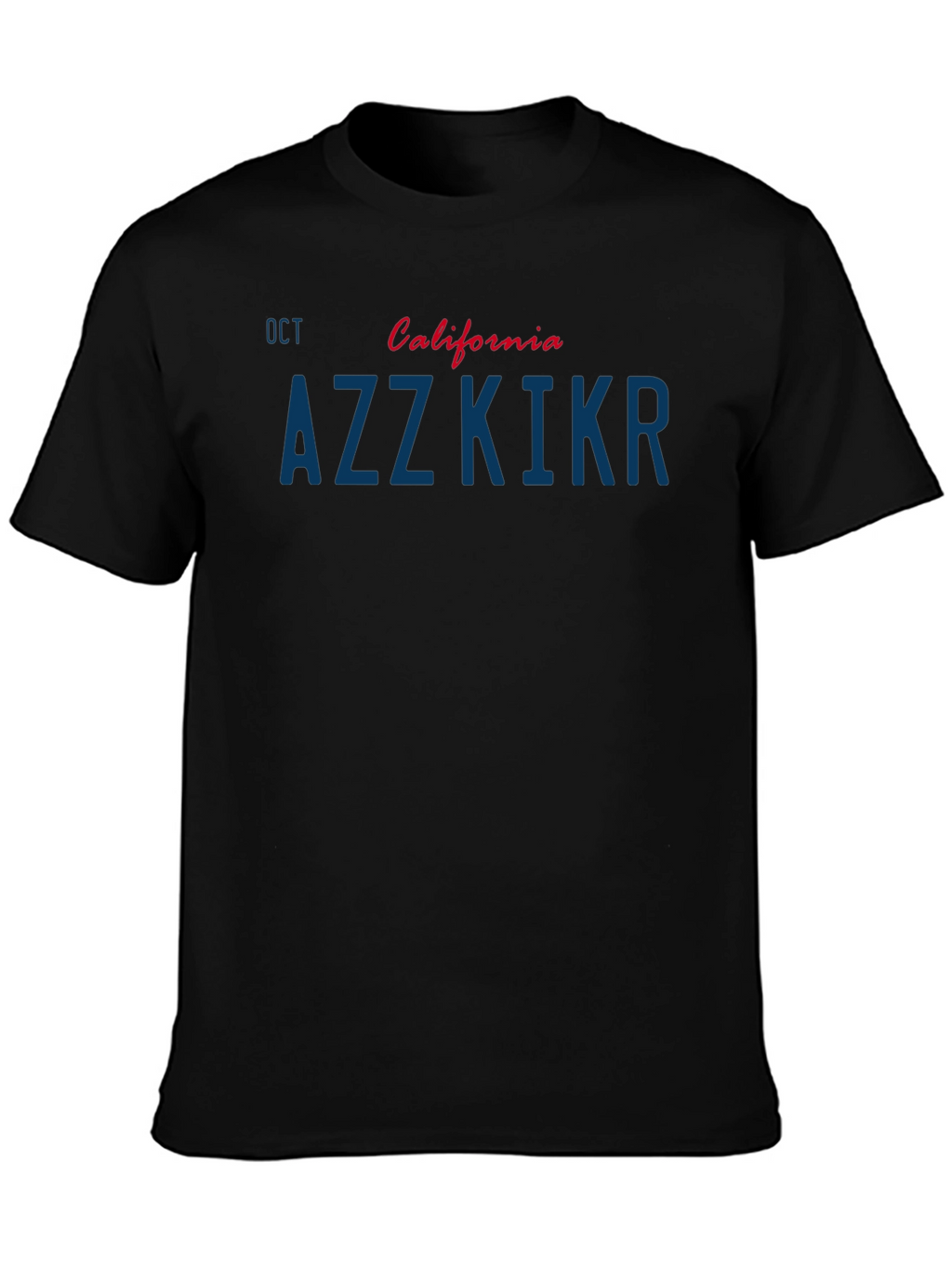 California AZZKIKR License Plate T-Shirt