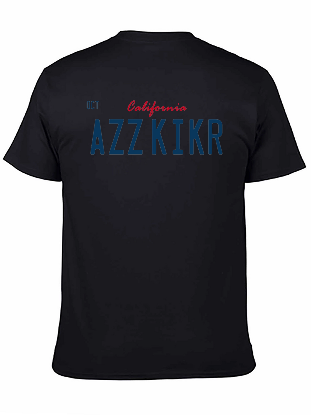 California AZZKIKR License Plate T-Shirt