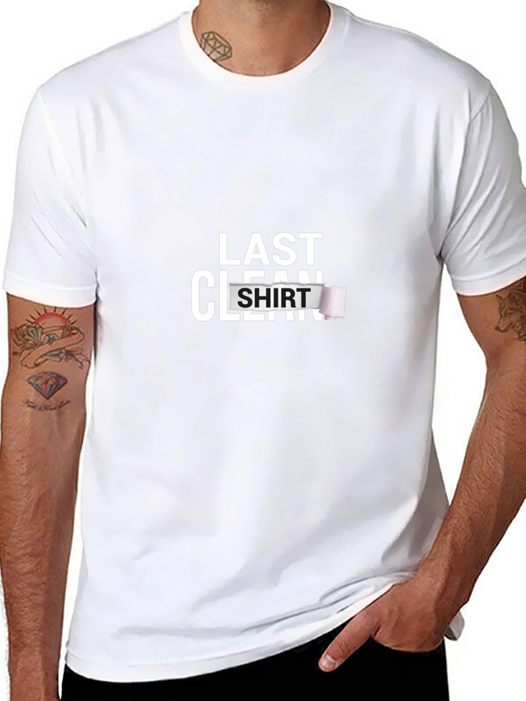 Last Clean Shirt Graphic Tee - Novelty T-Shirt