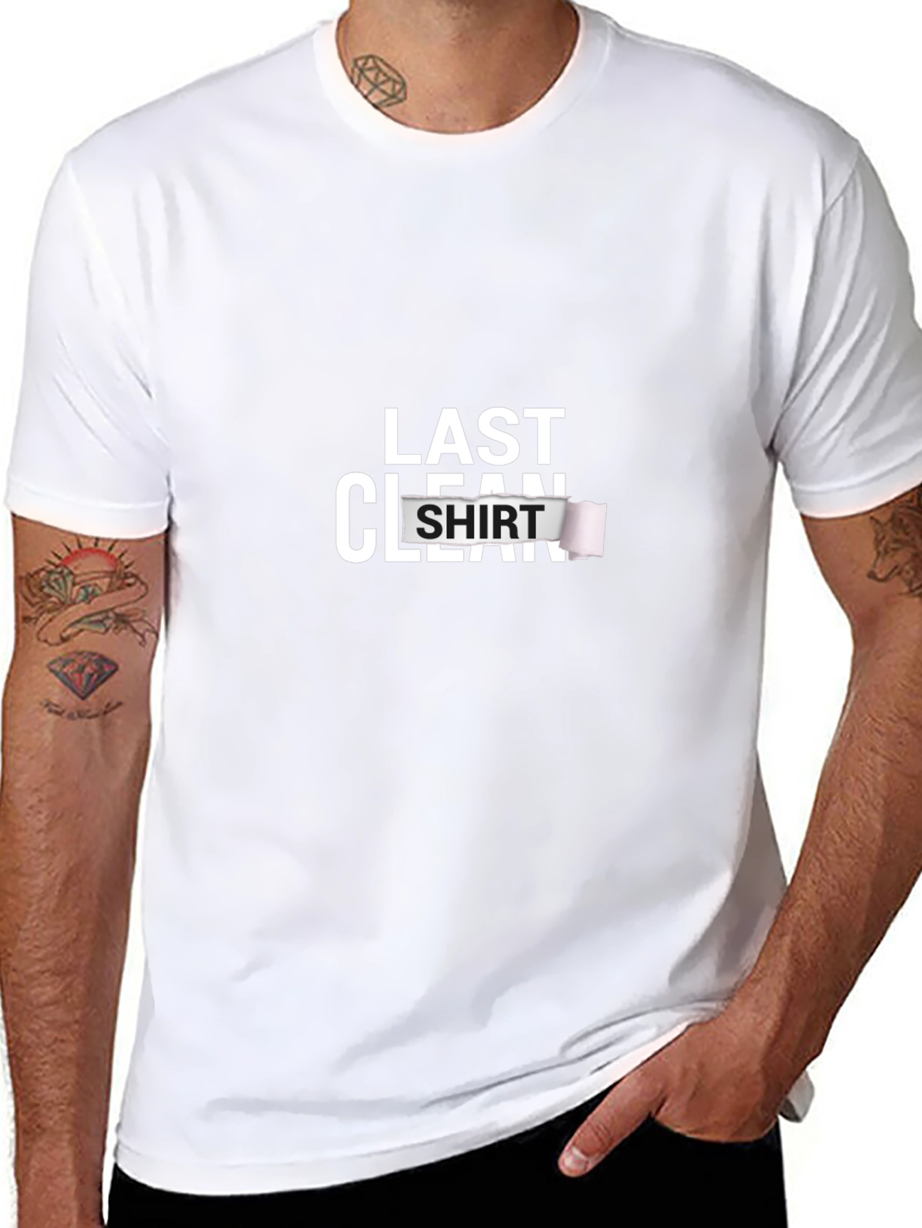 Last Clean Shirt Graphic Tee - Novelty T-Shirt