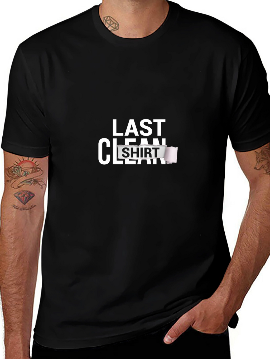 Last Clean Shirt Graphic Tee - Novelty T-Shirt