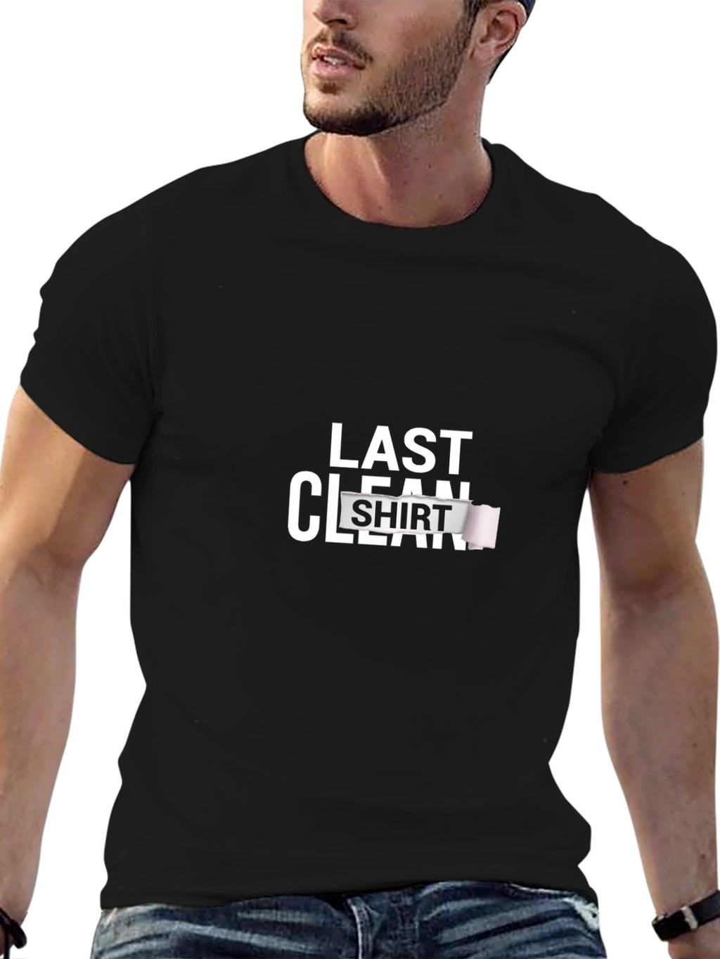 Last Clean Shirt Graphic Tee - Novelty T-Shirt