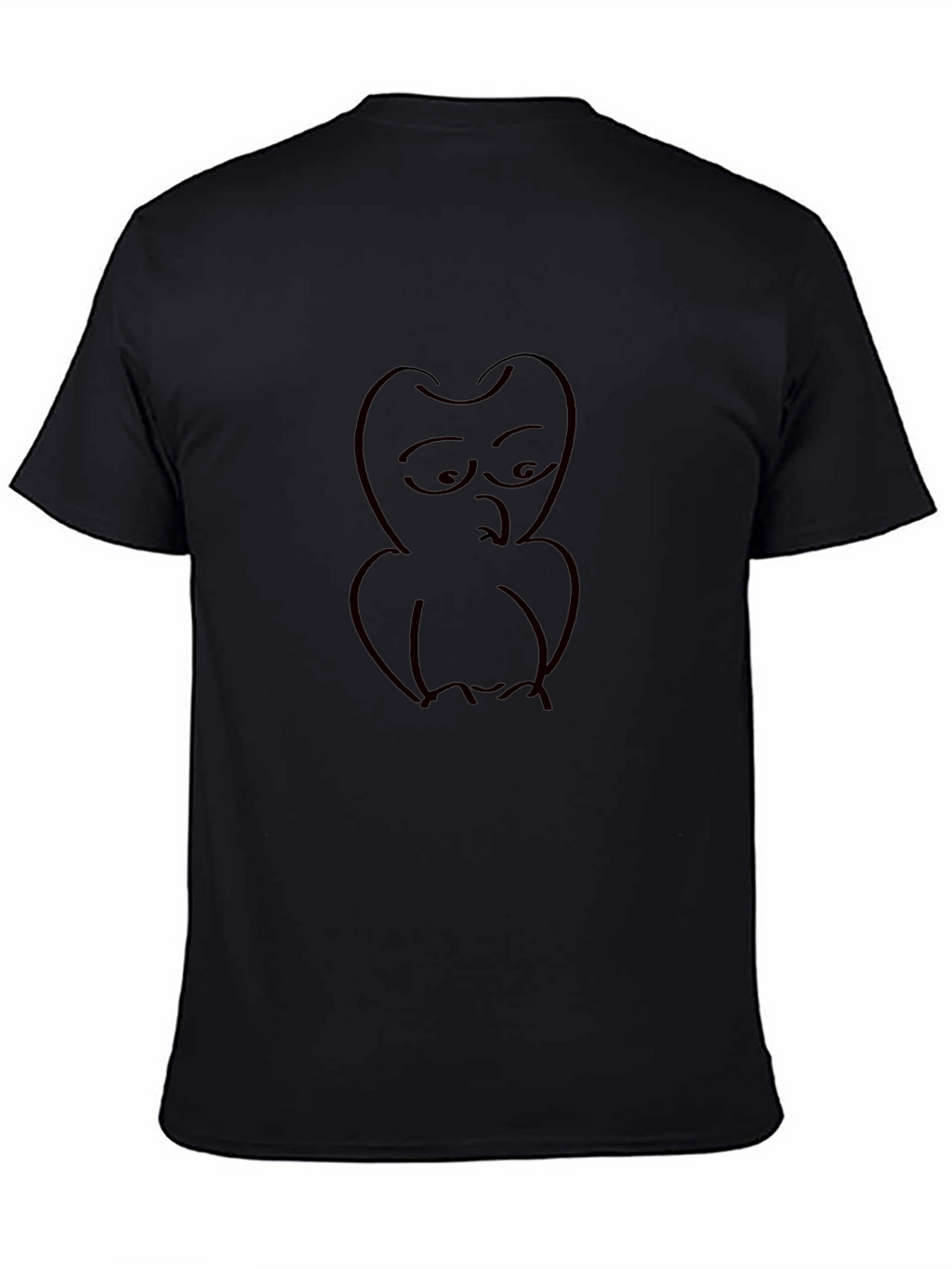 Unique Owl Graphic Black T-Shirt