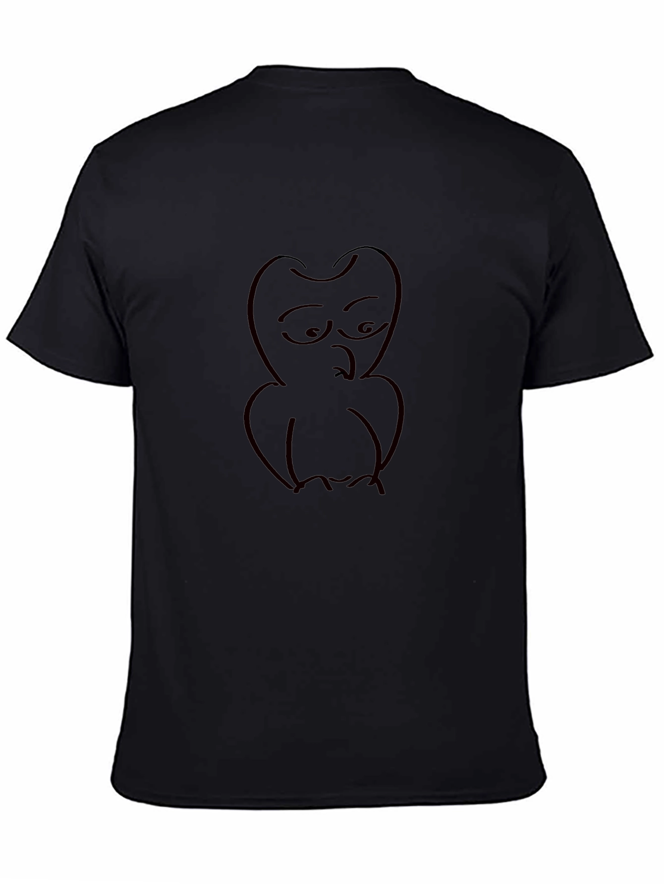 Unique Owl Graphic Black T-Shirt