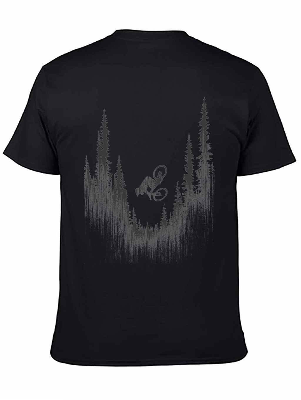Mountain Bike Forest Graphic Tee - Black