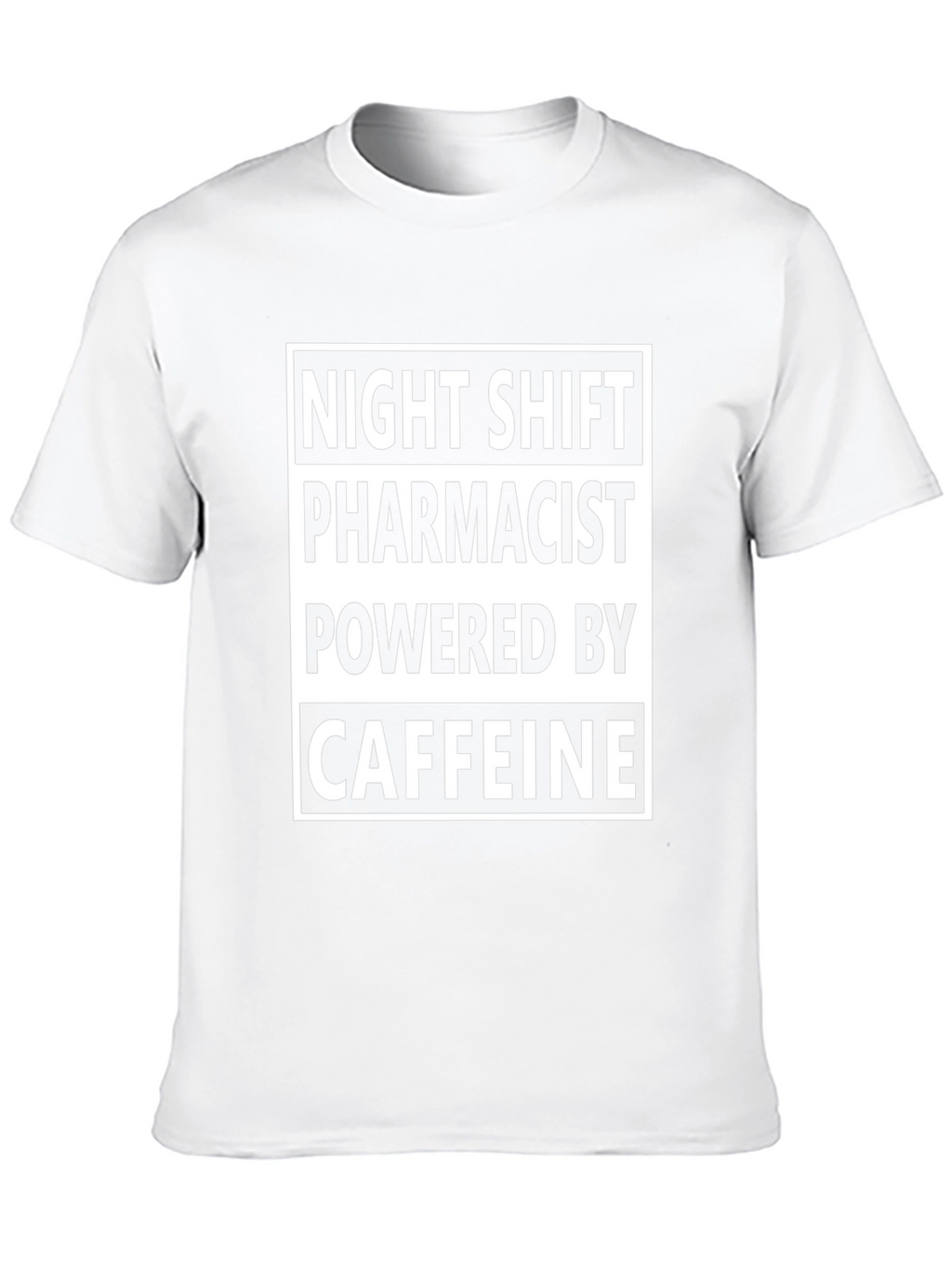 Night Shift Pharmacist Caffeine Powered Black T-Shirt