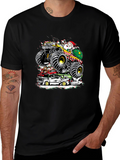 Monster Truck Santa T-Shirt - Holiday Gift