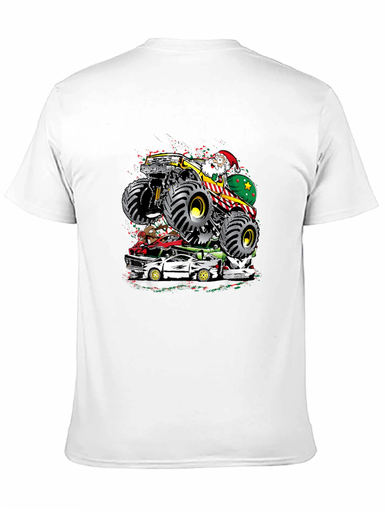 Monster Truck Santa T-Shirt - Holiday Gift