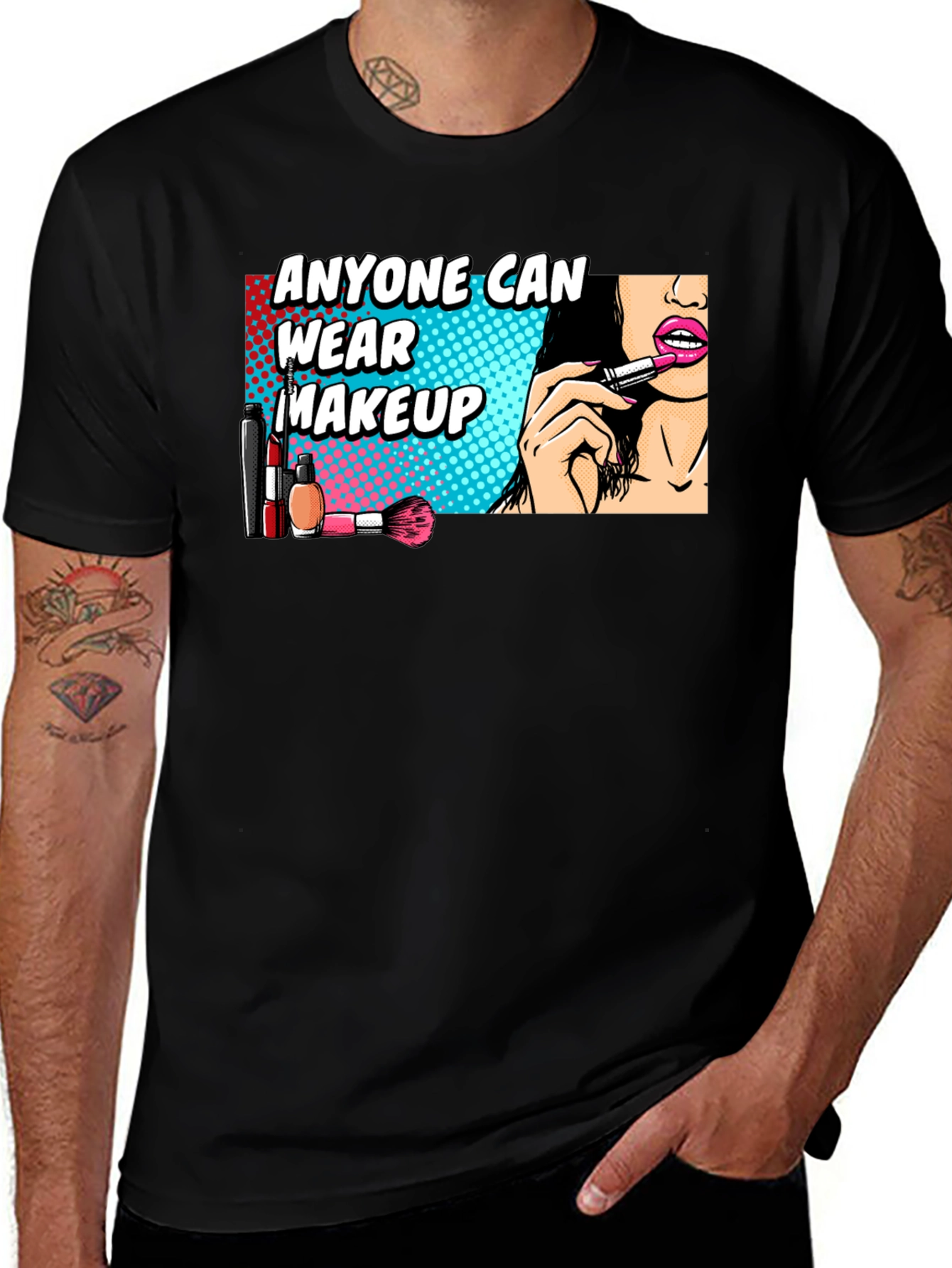 Anyone Can Wear Makeup Graphic Tee