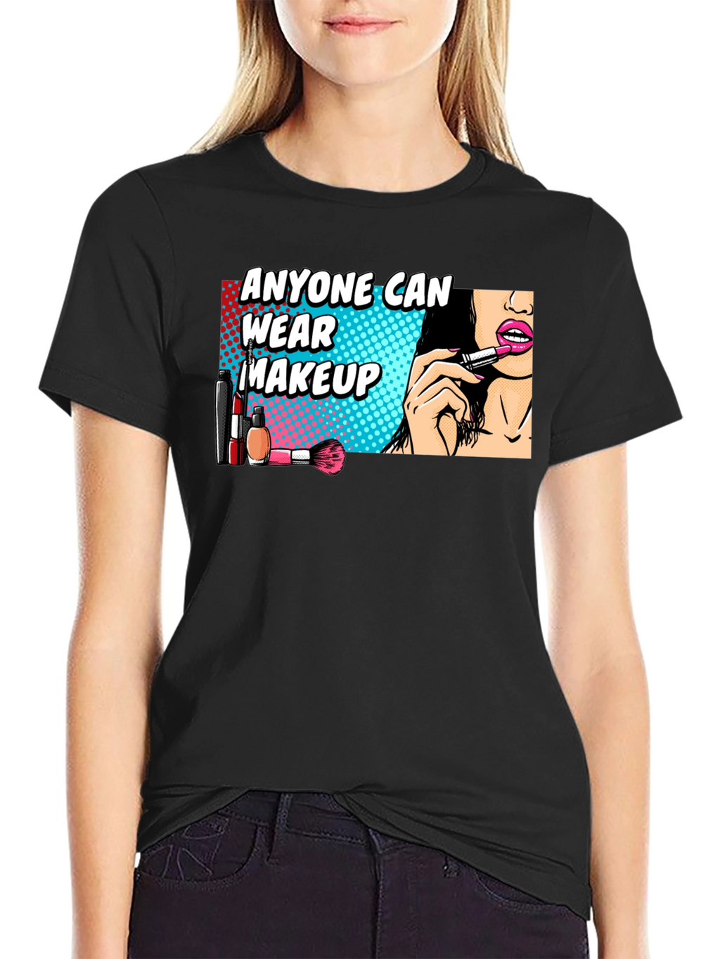 Anyone Can Wear Makeup Graphic Tee