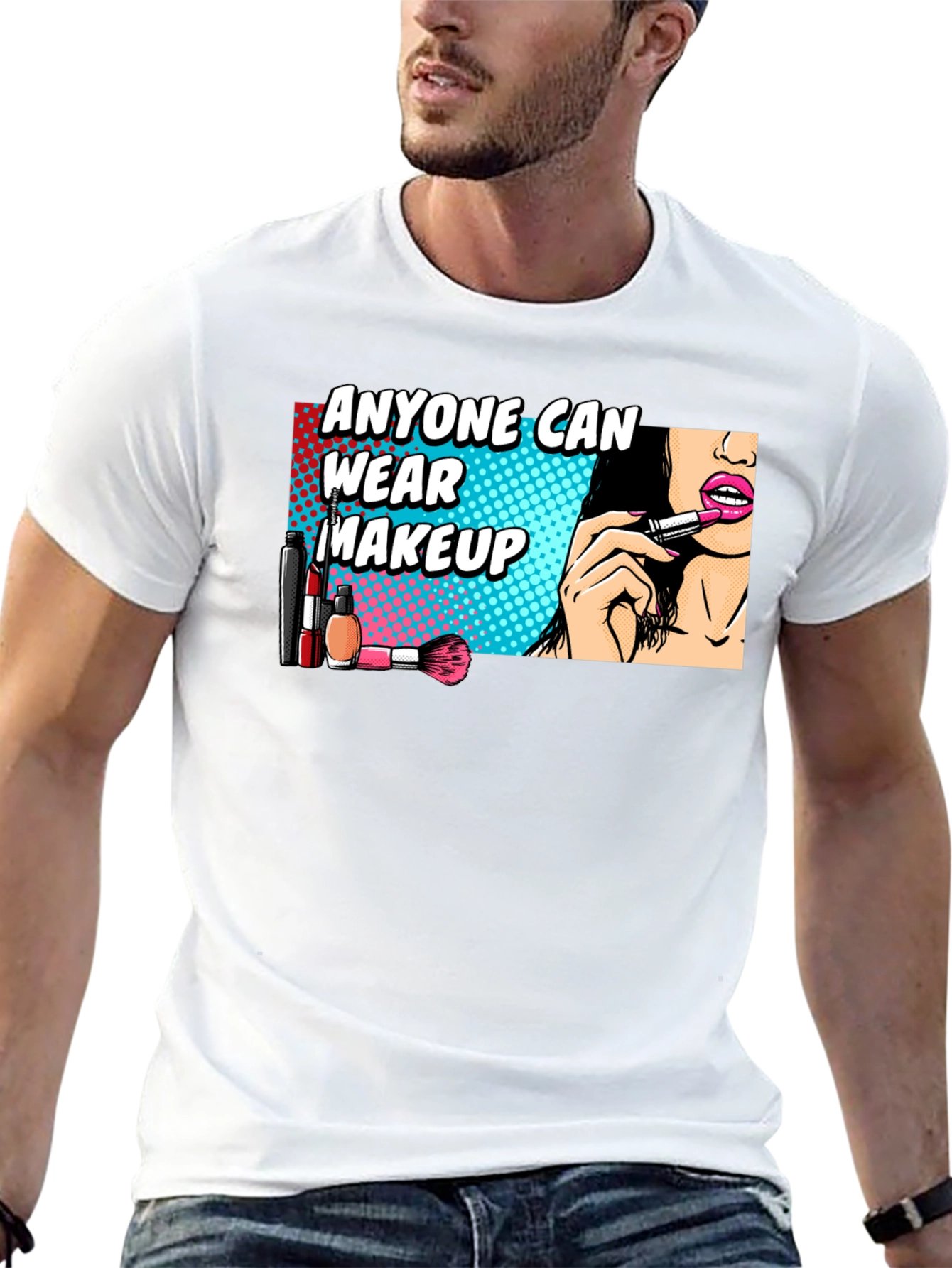 Anyone Can Wear Makeup Graphic Tee