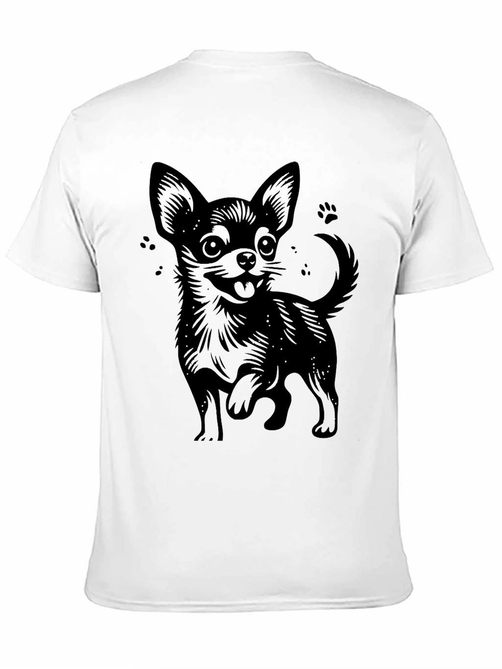 Chihuahua Graphic Tee - Black Cotton T-Shirt